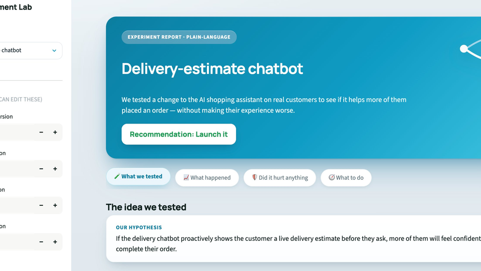 A/B Experimentation Framework preview